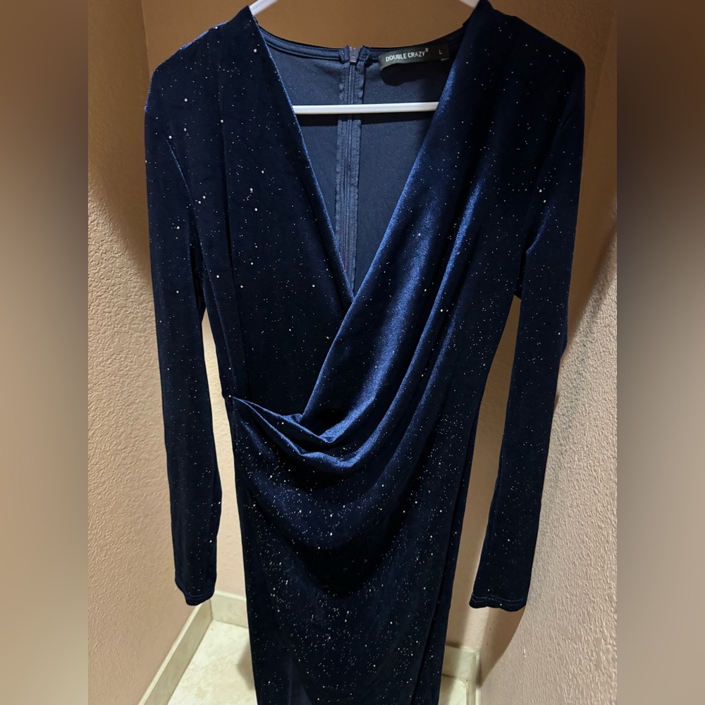 Navy blue long dress
